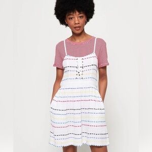 Superdry Tamara Carnival Mini Dress in White Size US 4